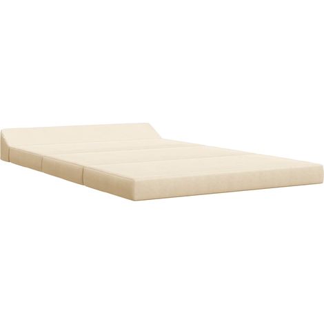 Divano Letto  Sofa bed Pieghevole Crema 120 x 60 x 49 cm Tessuto (1/5)