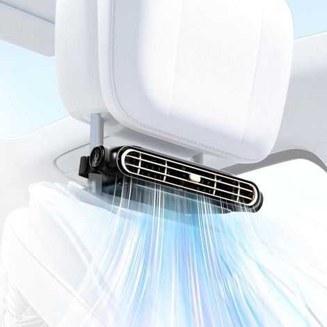 2026 Ventilateur de Tête De Siège Auto, Ventilateur de Siège Auto Invisible et Rafraîchissant, Ventilateur Arrière USB Portable Avec 3 Vitesses Réglables pour Plupart des Voitures, Jeep, Fourgonnette