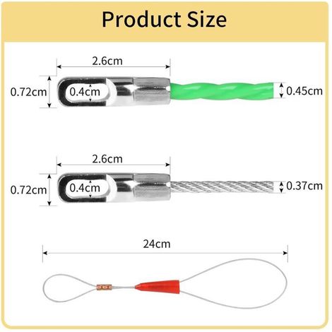 Tire Fils Electricien Aiguille 50m, Diamètre 4.5mm, Diamètre 4.5mm, Tire Fil Cable avec 2 Ressorts de Guidage, Ruban à Poisson Fibre de Verre pour Insertion et Extraction de Câbles (1/4)