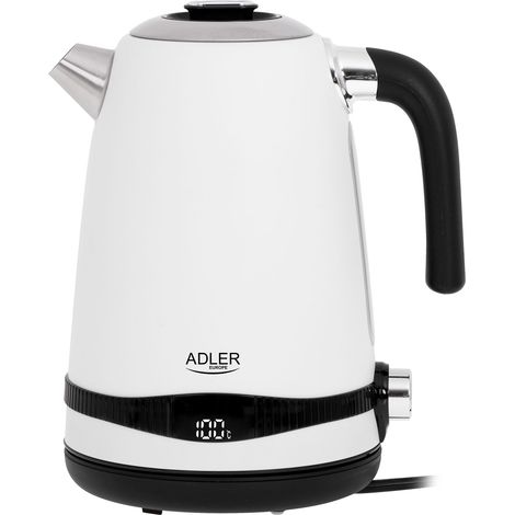 ADLER AD1295 BOUILLOIRE ÉLECTRIQUE EN ACIER, BLANCHE (1/10)