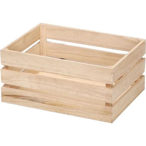 Boîte de rangement en bois avec tiroir épais décoré, contenant pour divers fruits et cosmétiques, idéale pour la maison. (1/5)
