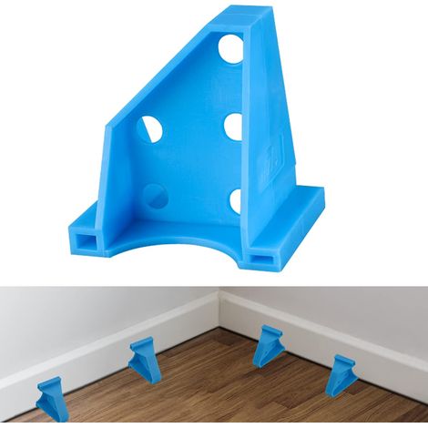 Lot de 20 cales améliorées pour pose de sol – 0,63 cm (1/4”) et 0,85 cm (1/3”) d’espacement, outil de pose(20 pièces, bleu) (1/5)