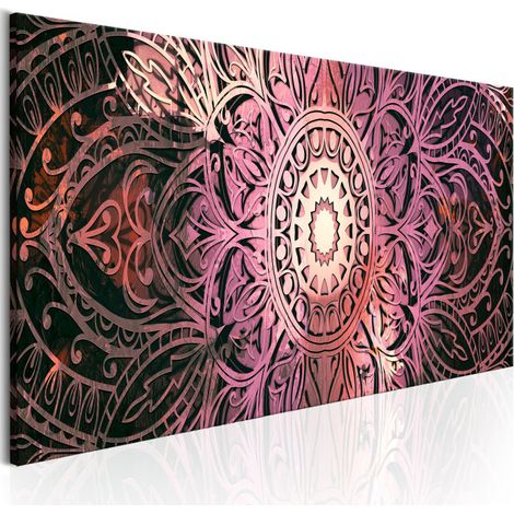 Tableau Imprimé "Ruby Mandala" 40 x 120 cm (1/2)