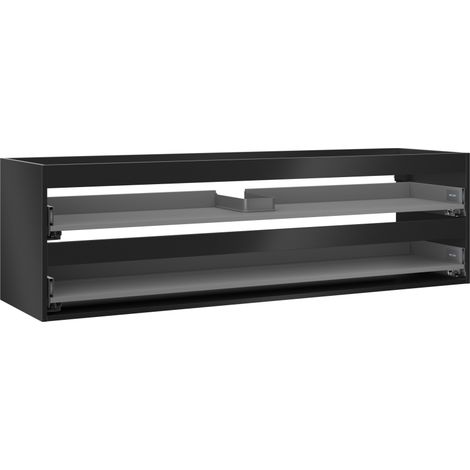 Mexen Box-A caisson de meuble sous-vasque 160 cm, 2 tiroirs, noir mat - 91AX0-1600-470-2-71 (1/5)
