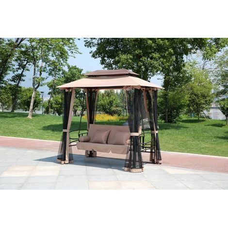 DONDOLO LETTO HAREM CON ZANZARIERA 155X235X240H ARREDO GIARDINO