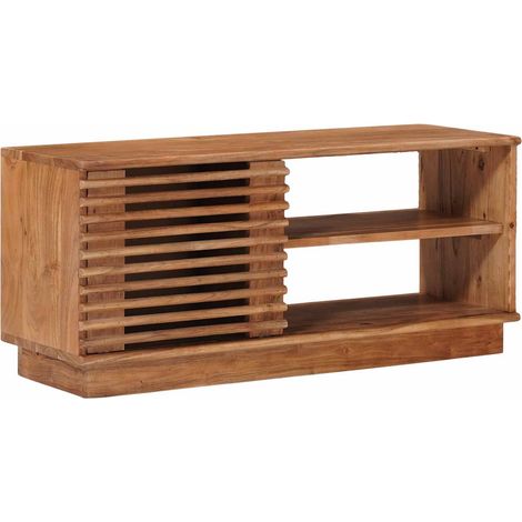 vidaXL TV Cabinet with Storage with Door Natural 90 x 30 x 40 cm (1/4)