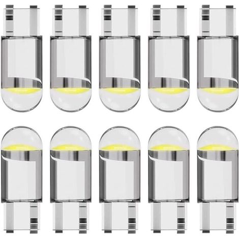 10 Pieces T10 W5W LED 194 Ampoule voiture 12V 6000k(Blanc)COB Ampoule de Remplacement,168 Ampoule LED,2825 T10 Ampoule LED W5W,LED Interior Car Lights,Ampoule W5W LED,Ampoules LED Pour Voiture (1/4)
