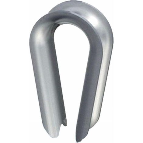 FPLUS guardacabos f/corazon  6mm. , Guardacabo de color plateado fabricado en acero. Ideal para proteger la integridad de los cables o cuerdas en la sujeción de anclajes.