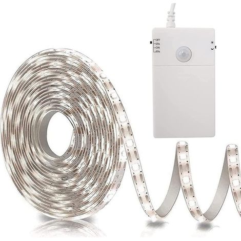STRISCIA LED CON SENSORE MOVIMENTO A INFRAROSSI USB 1M BATTERIE BIANCO TE-B0454 (1/5)