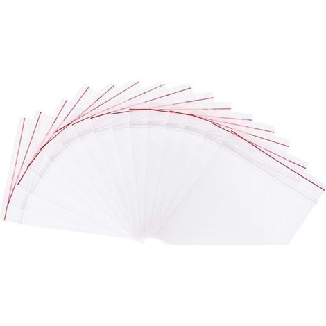 500 sachets plastiques à fermeture zip, petits sachets transparents 10 x 7 cm, épaisseur : 0,04 mm (1/5)