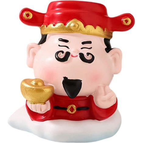 Figurine générique en résine représentant un immortel chinois, accessoire de décoration intérieure, cadeau mignon pour le tableau de bord de la voiture ou cadeau de pendaison de crémaillère-4.8cmx4cmx (1/5)