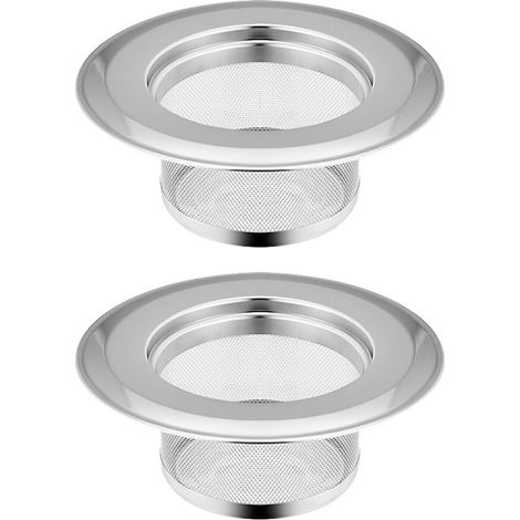 Kitchen Sink Strainer 2 Pieces Stainless Steel Waste Filter