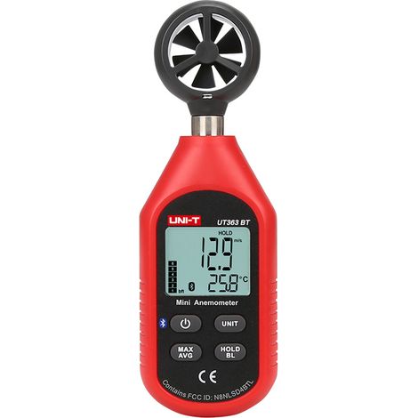 Anemometro digitale UNI-T UT363, 0  30m/s, temperatura -1050°C / 14122°F