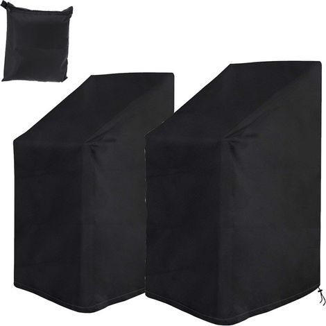 Lot 2 Housses Chaise Jardin – Oxford 210D – Imperméable, Anti-UV, Résistant Froid – Empilable (1/5)