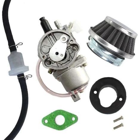 Carburateur avec filtre à air et tuyau - Pour pocket bikes et dirt bikes de 47cc et 49cc - robinet de carburant 2 temps (1/4)