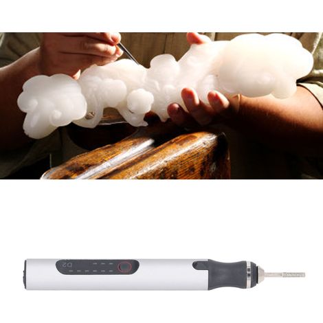 Intelligenter elektrischer Polierstift, wiederaufladbarer elektrischer Polierstift mit einstellbarer Geschwindigkeit, Mini-Poliermaschine, Mini-Nagellackier- und Modellierstift aus Jade (1/5)