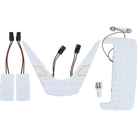 Pour lampes de lecture intérieures à LED C, plafonnier à LED blanches 102 LED 6000K, autocollant pour lampe de signalisation intérieure (1/5)