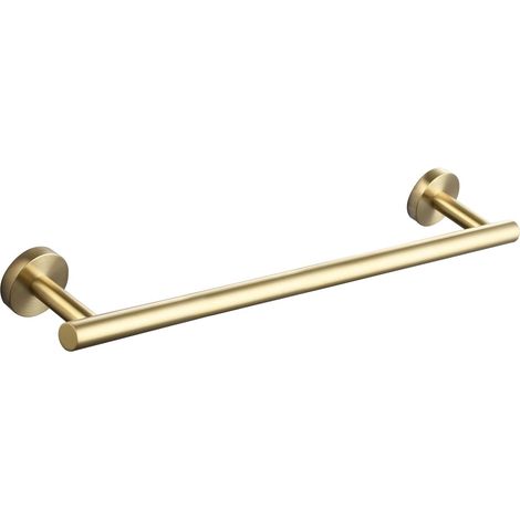 1 Porte Serviette Acier Inoxydable Or Brossé 60 cm Fixation Murale Robuste Salle de Bain Cuisine