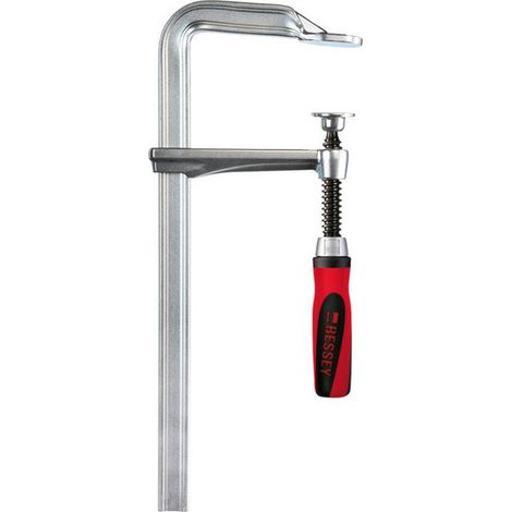 Sargentos todo Acero GZ, con asa de plástico bicomponentes, capacidad de fijación : 100 mm, Alcance 60 mm, corredera 15,0 x 6,0 mm