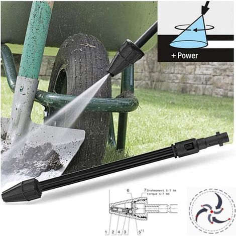Ugello rotante Karcher Parkside/Lavor/Ugello lancia a getto variabile Karcher Ugello rotante adatto per idropulitrici Karcher K2 K3 K4 K5 K6 K7 Accessorio per idropulitrici (1 pz) (1/3)