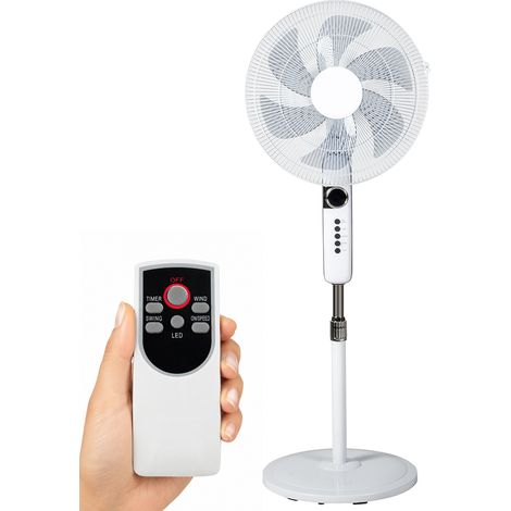 Ventilatore a Piantana con Telecomando e 6 Pale Altezza 144 cm 65W Diametro 45cm (1/5)