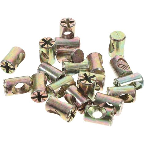 INOOMP 20 pièces Écrous cylindriques fendus pour meubles, lits et (1/5)