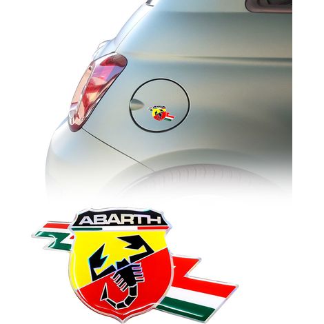 Adesivo 3D Ufficiale Abarth per Tappo Serbatoio Fiat 500 Abarth, Scudetto Folglore, Dimensioni 50 mm