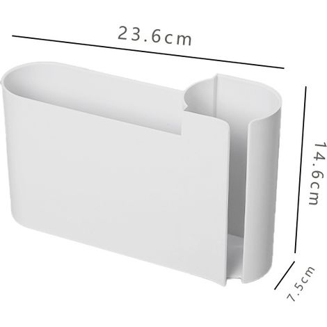 Distributeur de sacs poubelles sans perforation, support de sac en plastique, organisateur de sacs en plastique mural, support de sac d'épicerie, support de sac poubelle blanc pour l'organisation de l (1/5)