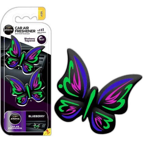 Ambientador con aroma de mariposas con formas originales y arándanos.