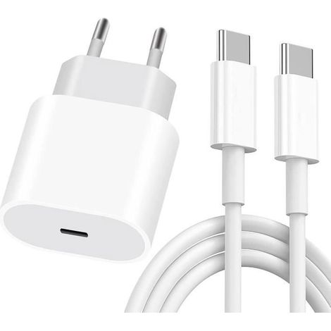 Caricabatterie USB-C da 25 W - Bianco - Cavo USB-C da 1 m - Compatibile con modelli da 17, 16 e 15 pollici - Ricarica rapida (1/4)
