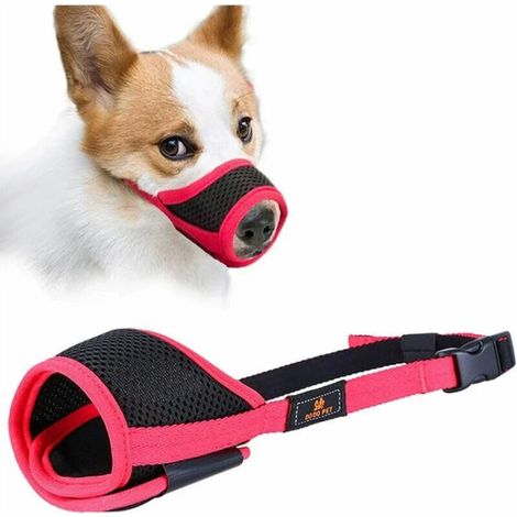 Museau Chihuahua, museau de chien, museau en tissu avec boucle réglable, respirant, empêche de mordre, de macher et d'aboyer.