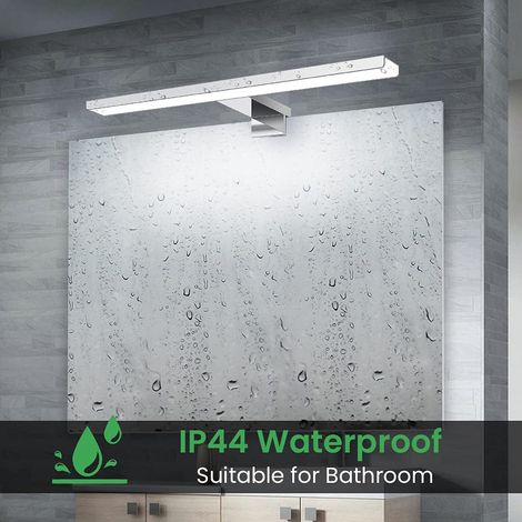 Hofuton Luminaire Salle de Bain 5W Lampe Miroir Led IP44 avec l'Interrupteur d'Alimentation 4200K 350LM 30cm Blanc (1/5)