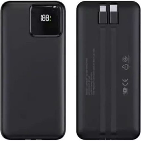 12000 Mah Banque D'alimentation Avec Câbles De La Foudre De Type C Recharge Rapide Affichage Numérique Q-cd159 (1/2)