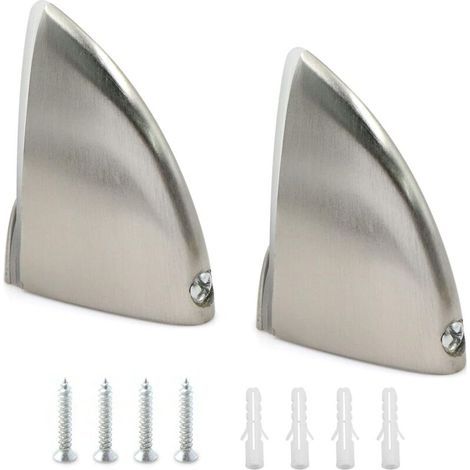 ZOLGINAH Set di 2 morsetti per mensole in vetro - Morsetti regolabili per vetro da 5 a 20 mm - Supporti per mensole in vetro - Lega di alluminio (1/5)