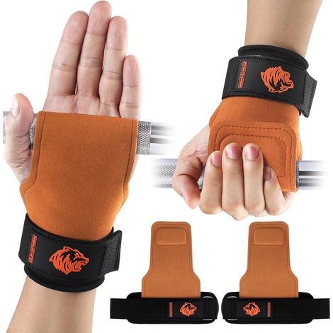 Sangles de levage pour poignets de musculation, antidérapantes et réglables (2 paires) (1/5)