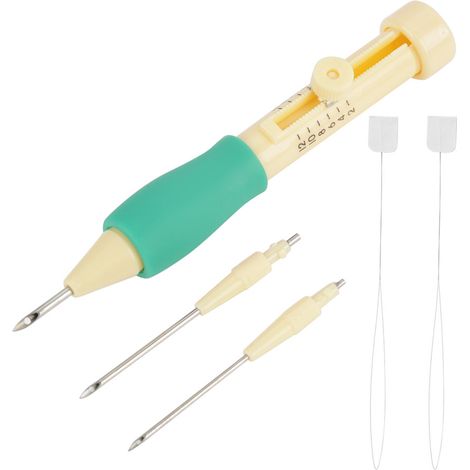 Aiguille à broder avec poinçon et stylo à aiguille de 3 tailles, kit d'outils pour loisirs créatifs (1/5)