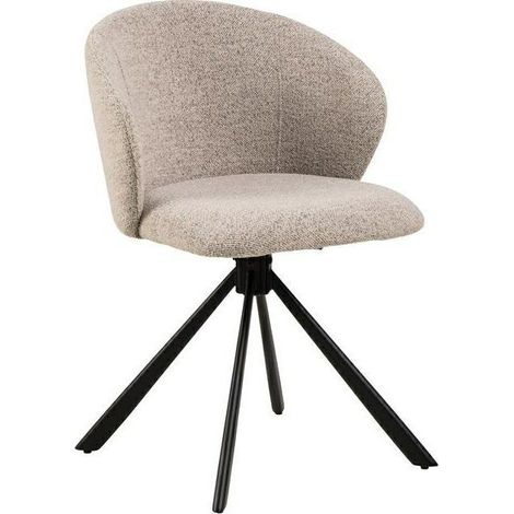 Silla giratoria tapizada beige Pippa Monza (1/5)