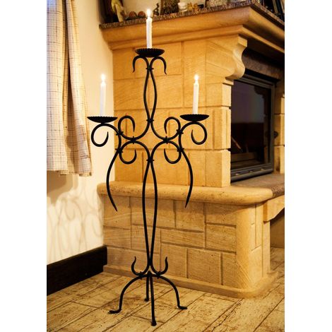 Dandibo – Chandelier bougeoir 100 cm 21216 – Fer forgé noir – Revêtement par poudre – Décoratif pour intérieur