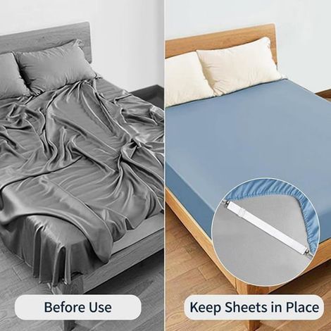 Tendeur Drap Housse - 10 Pièces - Élastique Tressé 13 Brins - Réglable 60 cm à 220 cm - Pour Matelas Sommier Lit (1/5)
