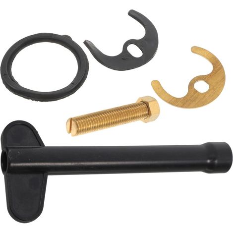 1 kit fixation robinet cuisine/lavabo, noir, montage stable (1/5)