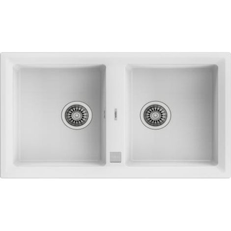 Teka TEGRANITE STONE 90 B-TG 2C V.AUTO BLANCO - Fregadero De Cocina Sintetico 50 Cm 2 Cubetas 0 Escurridores (1/3)