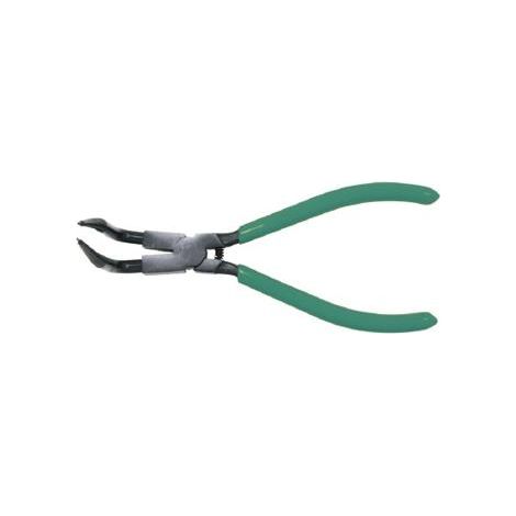 Pinzas para anillos de retención, Jonnesway, modelo largo 215mm, uso para instalación de anillos de retención internos, diseño curvado, alta precisión.