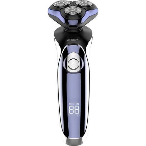 Rasoir électrique - AVIZAR - Double anneau rotatif - Étanche IP67 - Recharge USB - Sec et humide (1/5)