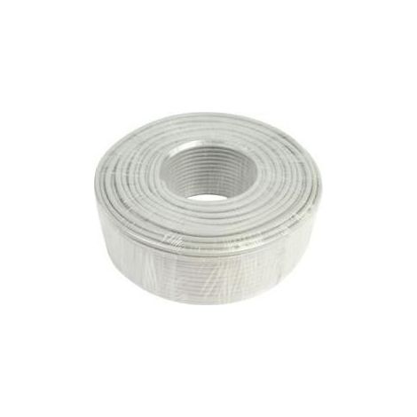 Câble coaxial - VALUELINE - 100 m - 75 Ohm - Couleur blanche - Écran