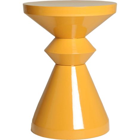 Table dappoint contemporaine en fer orange design irrégulier - Orange vif contemporain (1/5)