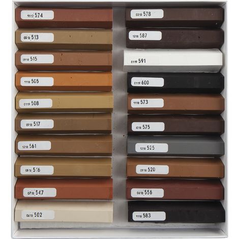 BAO Hartwachs Vollstangen 20 Farben, Holzkitt, Holzwachs, Parkett, Laminat (1/3)
