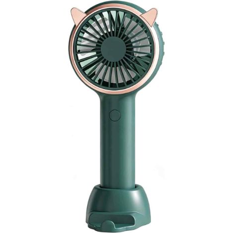 Ventilador De Mano - 3 Velocidades - Recargable Por USB - Forma De Orejas De Gato - Para Exterior Y Viajes - 1 Unidad (1/5)