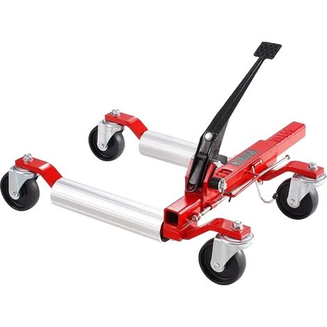 Carro de transporte para coches, capacidad de 680 kg, ruedas giratorias de 360 ​​grados, color rojo. (1/2)