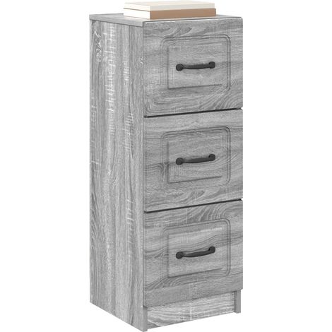 Maison Exclusive - Armoire à tiroirs Sonoma gris 33 x 34,5 x 87 cm