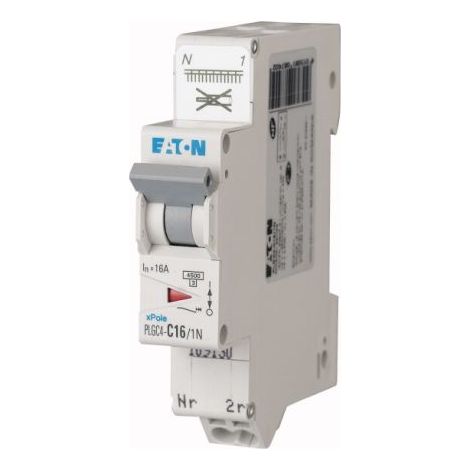 Eaton – Disjoncteur unipolaire 20A – Courbe de déclenchement type C – Montage rail DIN – Pour installations électriques professionnelles